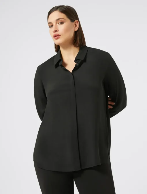 Marina Rinaldi Blusas | Camisas & Blusas | Camisa en crepé de China mezcla de seda