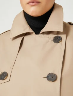Marina Rinaldi Abrigos Y Gabardinas | Abrigos Y Gabardinas | Gabardina impermeable de mezcla de algodón