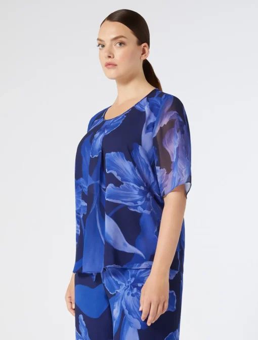 Marina Rinaldi Blusas | Camisas & Blusas | Top de georgette estampado