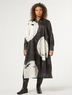 Marina Rinaldi Vestidos | Vestidos | Vestido de sarga estampado